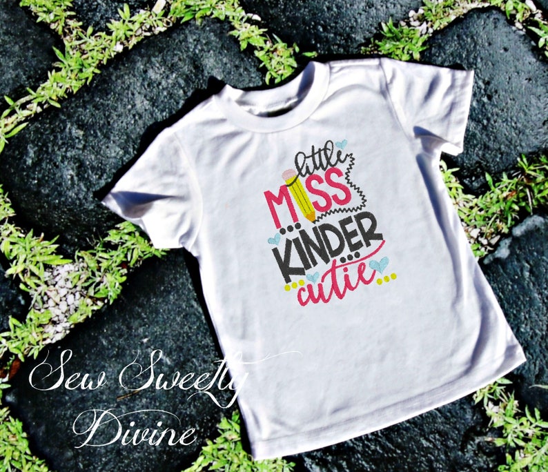 kindergarten shirt, first day of school shirt, back to school shirt, kindergarten, Kinder Shirt, kinder cutie, girl back to school shirt, image 2