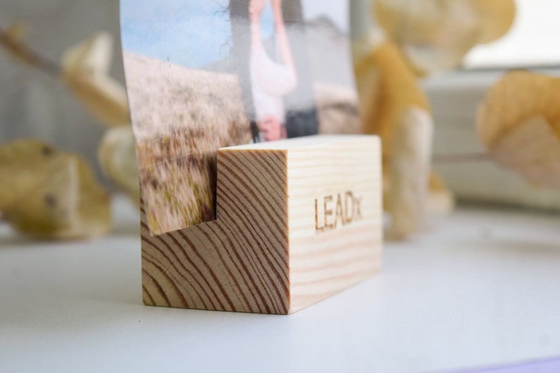 Wooden photo card holder photo display Etsy