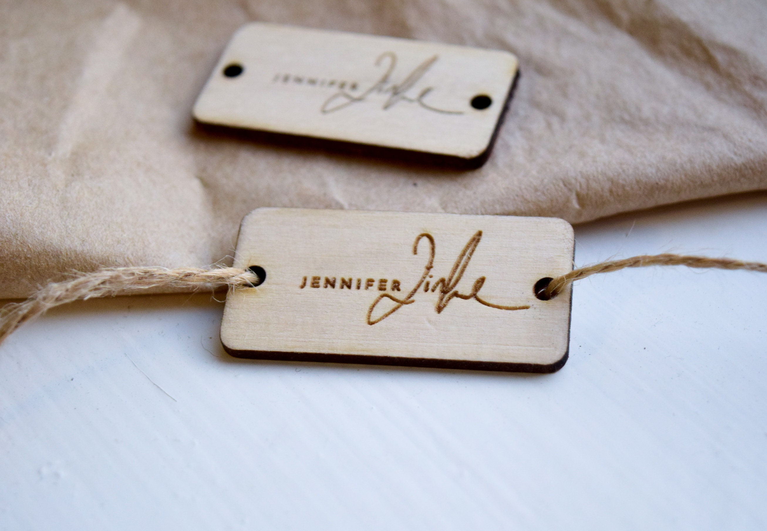 Personalized Wooden Tags with logo engraved Custom Handmade Etsy