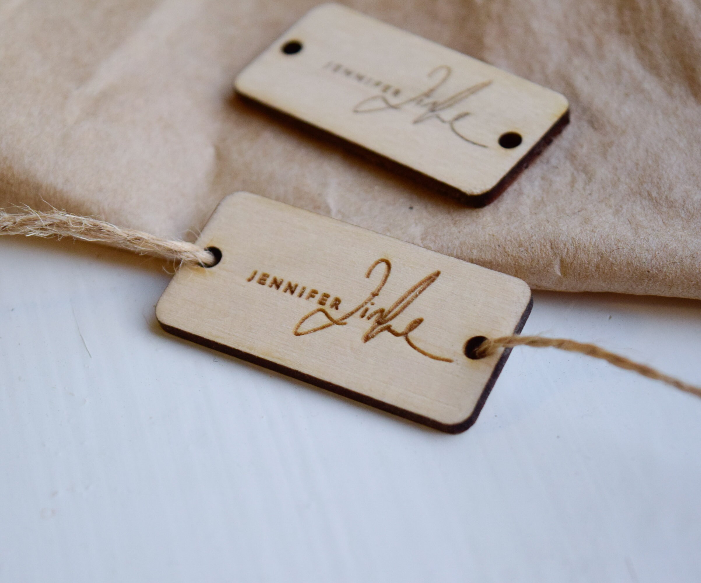 Personalized Wooden Tags with logo engraved Custom Handmade Etsy