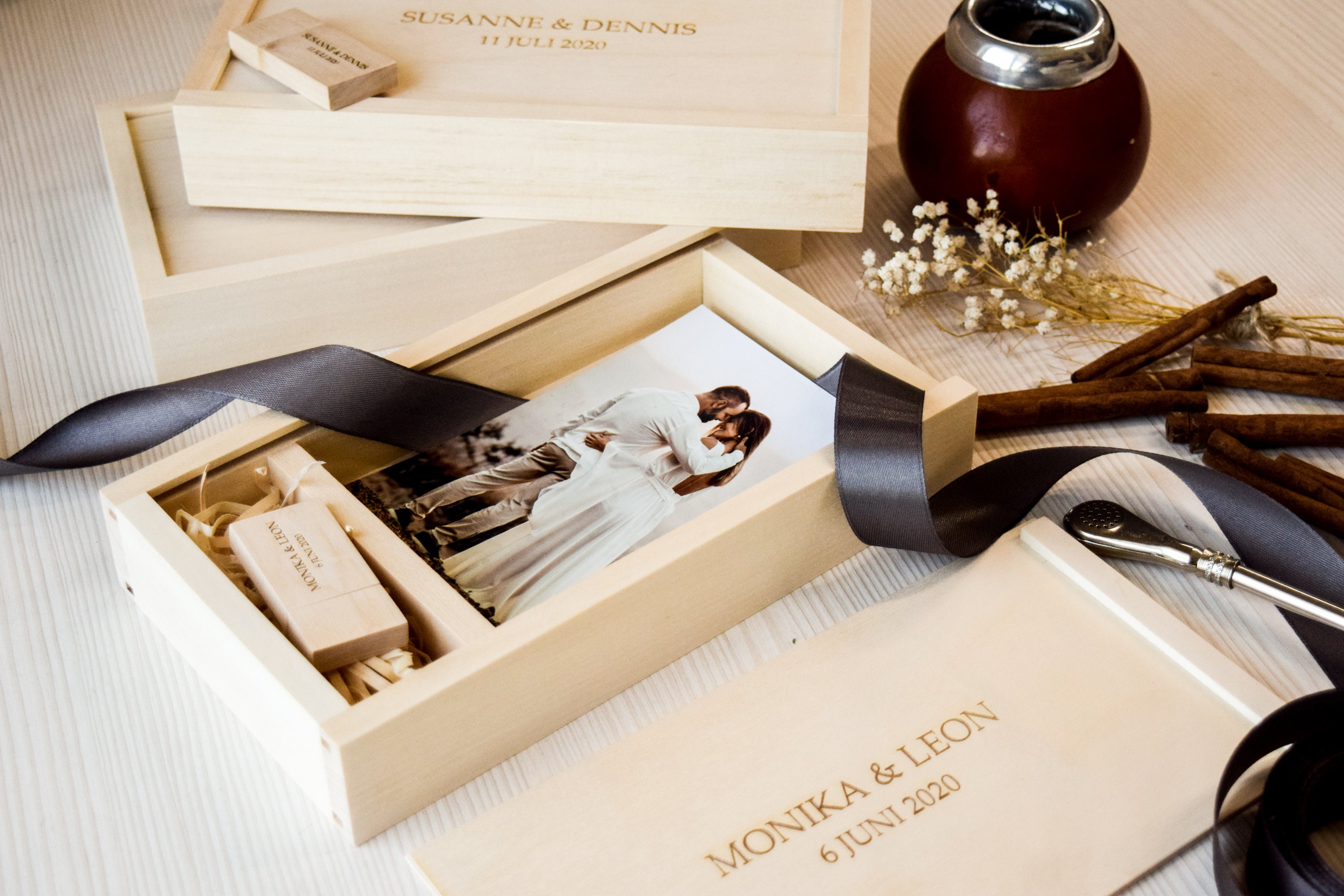 Wooden Photo Box & Wedding USB Box Wedding Personalised USB Etsy