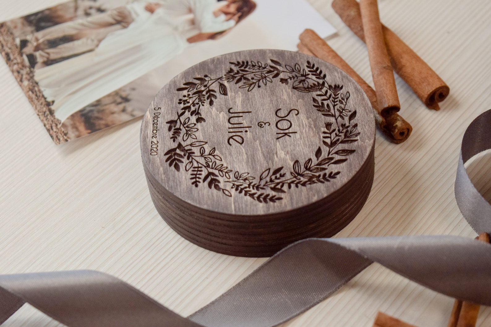 Wedding USB Box With Personalised Usb Stick Wood Memory Box Etsy