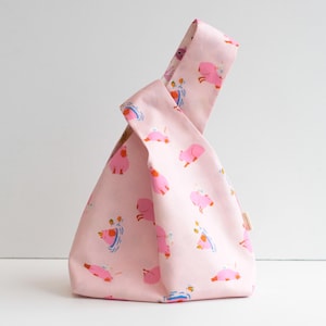 Capybara Purse - Size Small - Japanese-style Knot Bag - Handmade Gift for Animal Lover