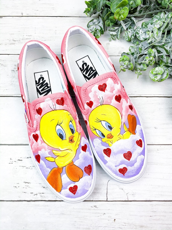 Tweety Bird Handpainted Shoes | Etsy