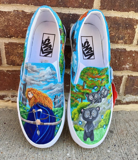 Items similar to Disney Brave painted shoes on Etsy