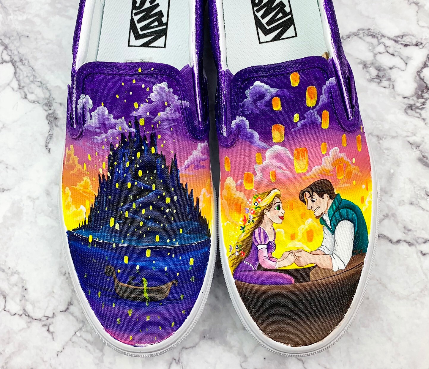 Disney tangled painted shoes disney painted shoes rapunzel | Etsy