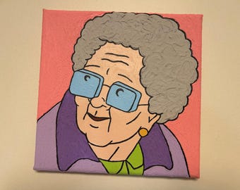 La vecchia signora del dipinto sull'aereo (film Beavis & Butthead)