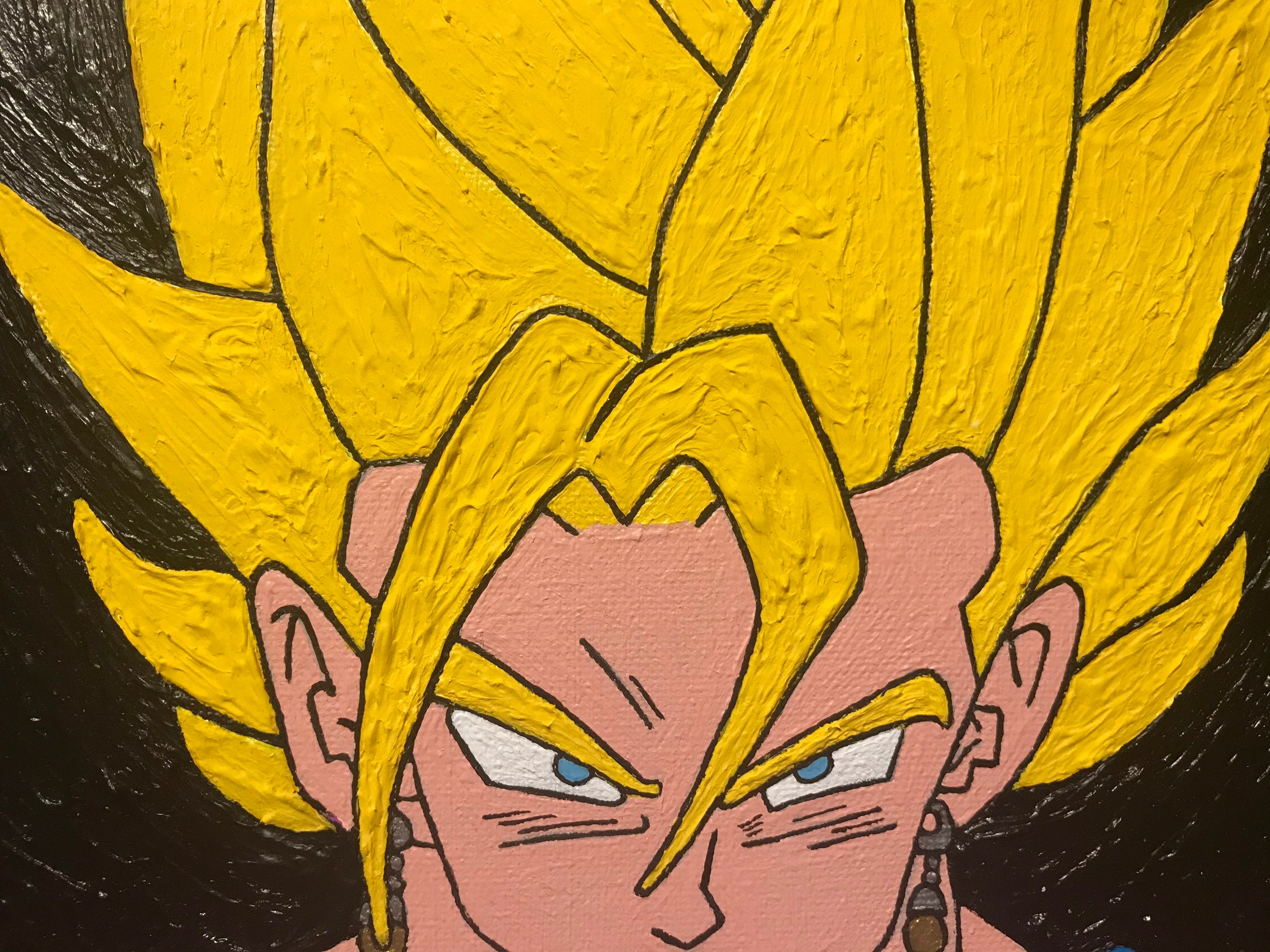 Quadro Decorativo Dragon Ball Z Goku Super Sayajin 3 Peças M15