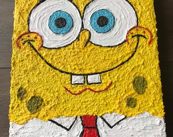 SpongeBob acrylic painting, Nickelodeon pop art