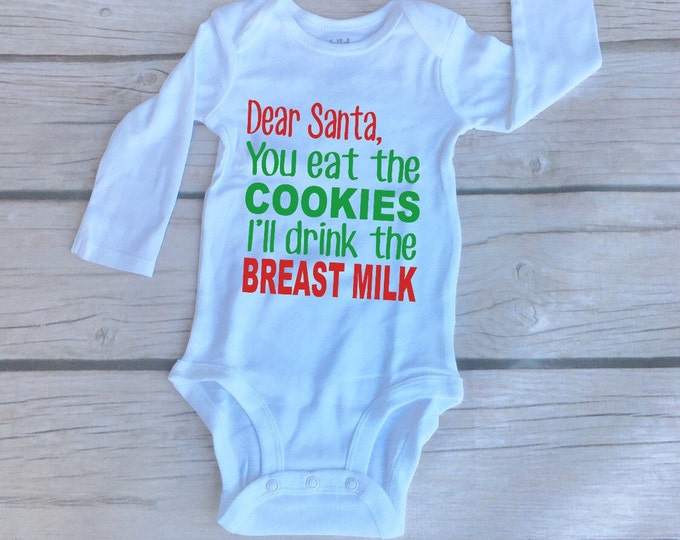 Christmas Breastfeeding Shirt Cookies And Milk Shirt | Etsy