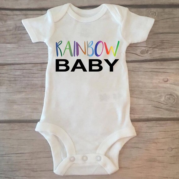 Personalizado Bordado después de cada tormenta viene un arco iris Unisex Ropa de Bebé