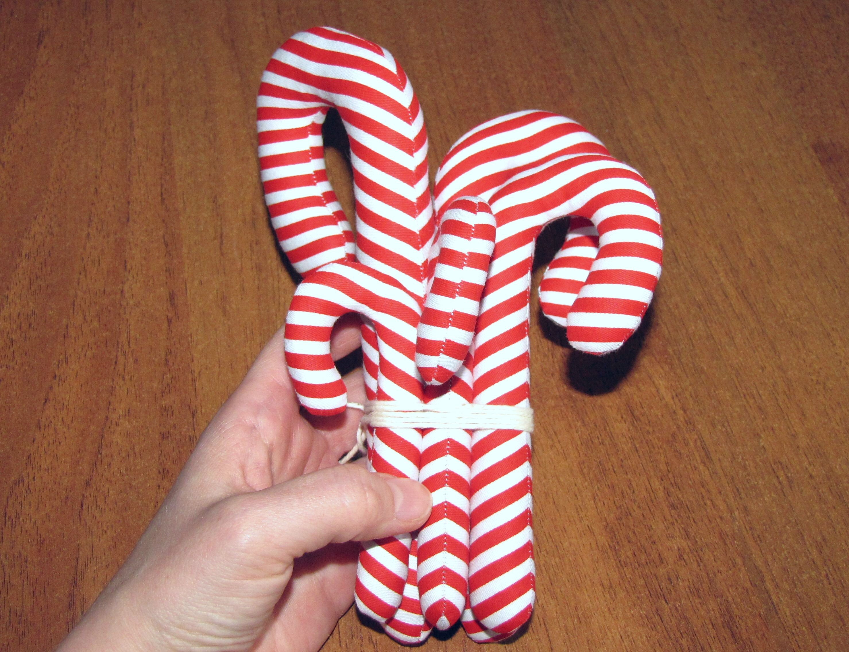 PDF Sewing Pattern, Christmas Candy Cane Pattern, Stuffed Ornaments ...