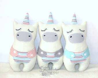 Unicorn Cloth Toys, Handmade Stuffed Animals, Unique Artist Doll, Unicorn Party Decor, Decorative Toys for Home Decor, Birthday gift