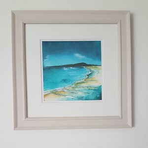 Luskentyre Beach Print, Isle of Harris art, Harris painting, Harris beach picture