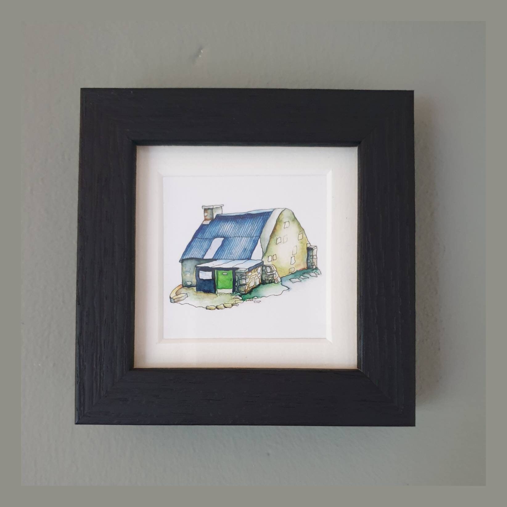 Ryvoan bothy print, Scottish bothy, framed bothy print, scottish wall art, bothy art
