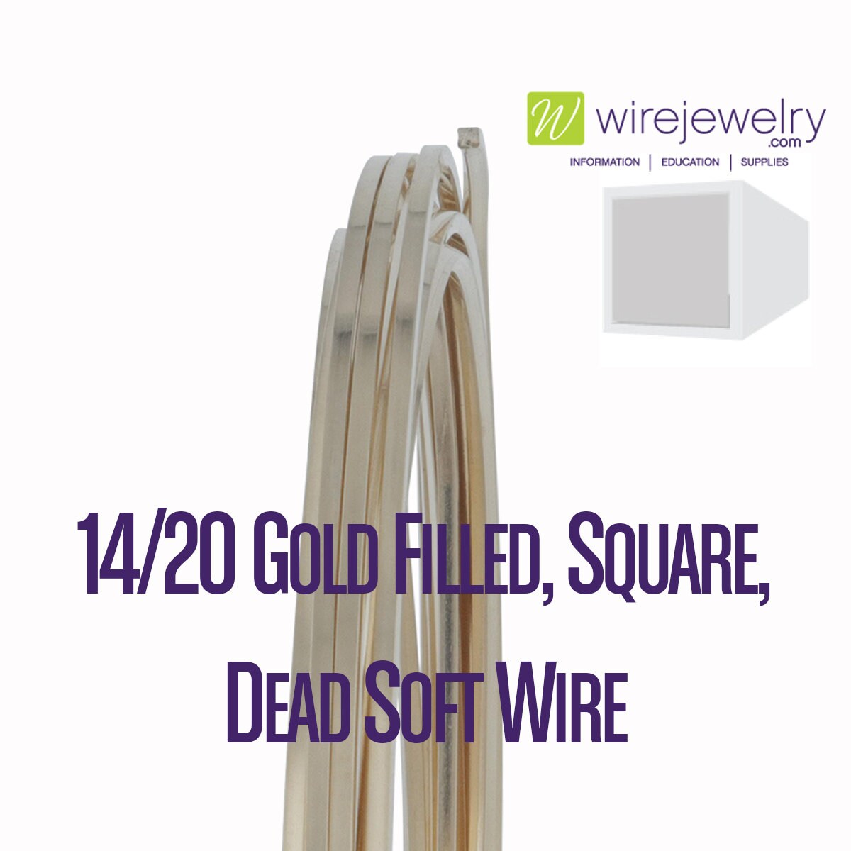21 Gauge Square Wire, German Style, Medium Temper, Wrapping Wire, Wire  Elements, 8 Finishes 