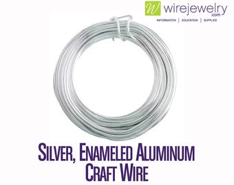 Silver, Enameled Aluminum Wire, Round, Various Gauges and Lengths