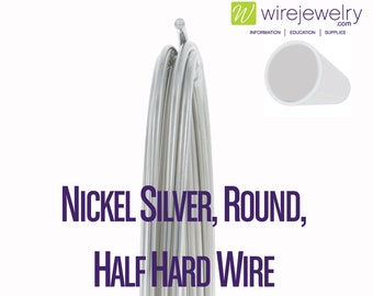 Nickel Silver, Round, Half Hard Jewelry Wire, Various Gauges & Lengths