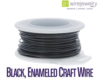 Black, Enameled Copper Craft Wire, Round, Various Gauges and Lengths