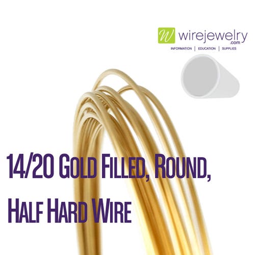 Gold Filled Round Half Hard Wire 16 18 20 22 24 26 28 Etsy