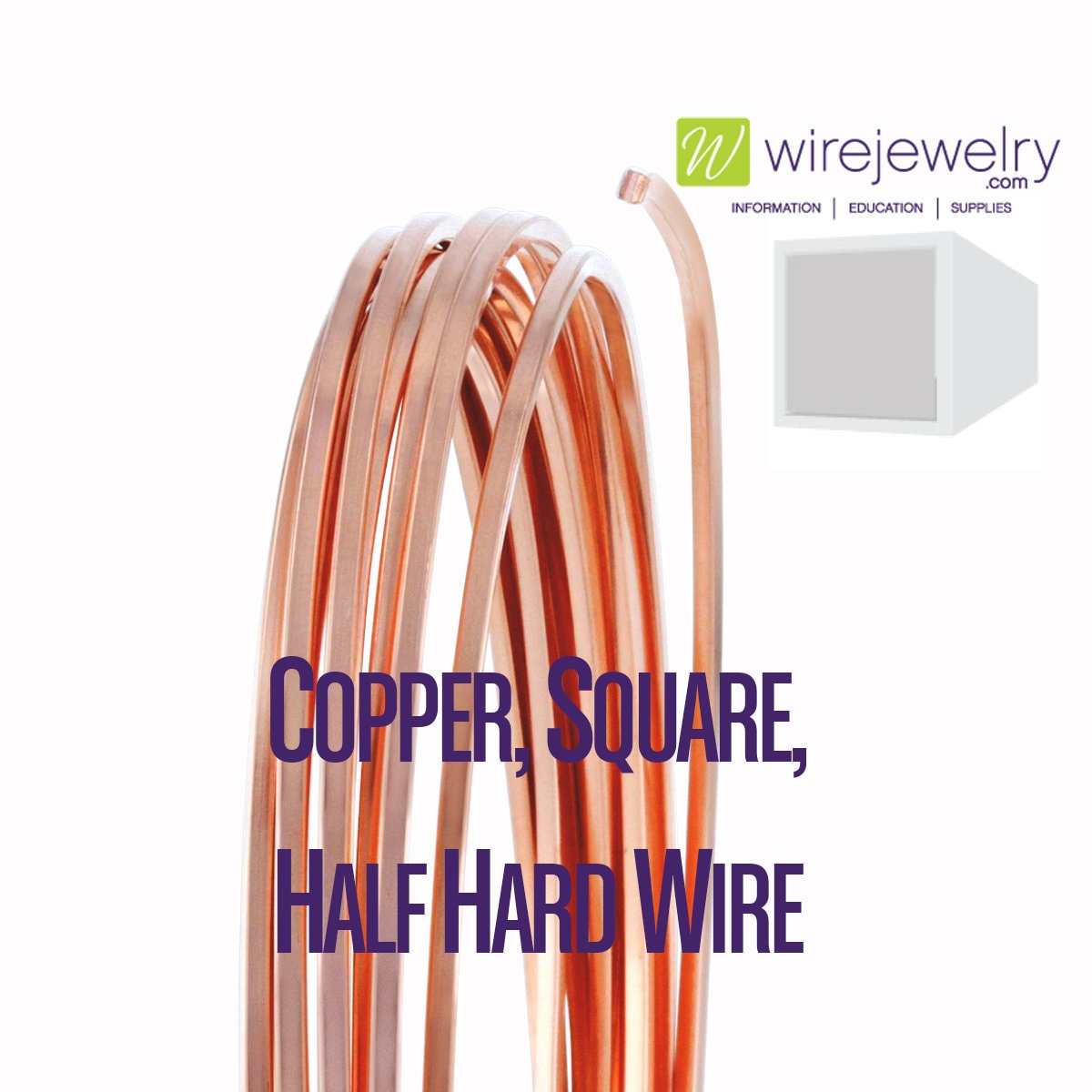 Copper Square Wire 10ga 2.59mm Soft approx. 6.2ft CSW10 Sweden
