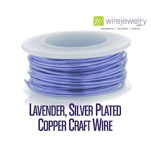 Lavender, Silver Plated Copper Craft Wire, Round, Various Gauges and Lengths