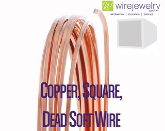 Copper, Square, Dead Soft Jewelry Wire, Various Gauges & Lengths