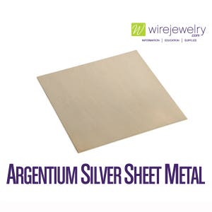 Argentium Silver Sheet Metal, Dead Soft, 6 Inch Width, Various Gauges and Lengths