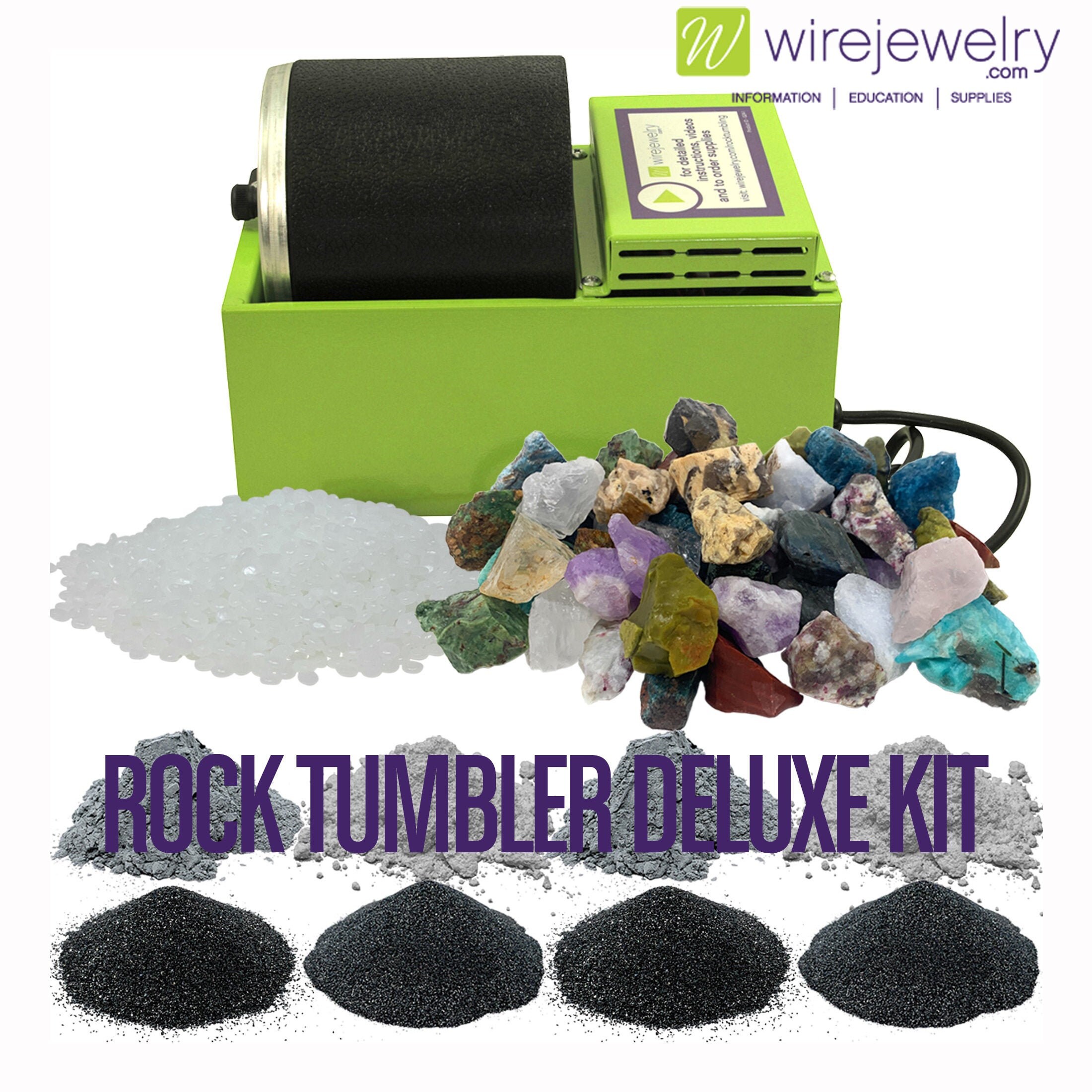 Wirejewelry Rock Tumbler Deluxe Kit Includes 3 Pounds of Etsy