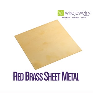Red Brass Sheet Metal, Dead Soft, 6 Inch Width, Various Gauges and Lengths