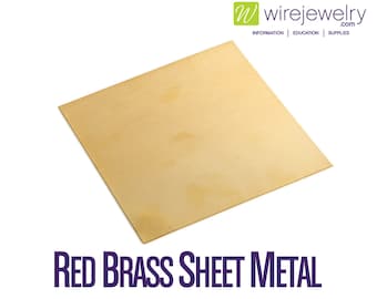 Red Brass Sheet Metal, Dead Soft, 6 Inch Width, Various Gauges and Lengths