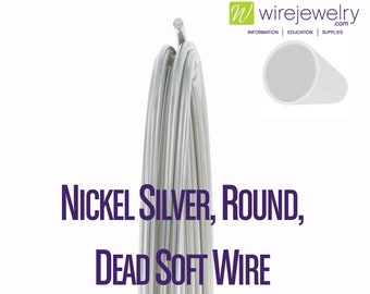 Nickel Silver, Round, Dead Soft Jewelry Wire, Various Gauges & Lengths
