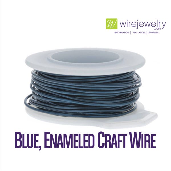 Blue, Enameled Copper Craft Wire, Round, Various Gauges and Lengths