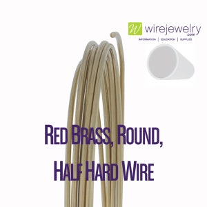Red Brass, Round, Half Hard Jewelry Wire, Various Gauges & Lengths