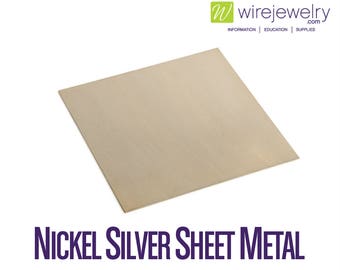 Nickel Silver Sheet Metal, Dead Soft, 6 Inch Width, Various Gauges and Lengths