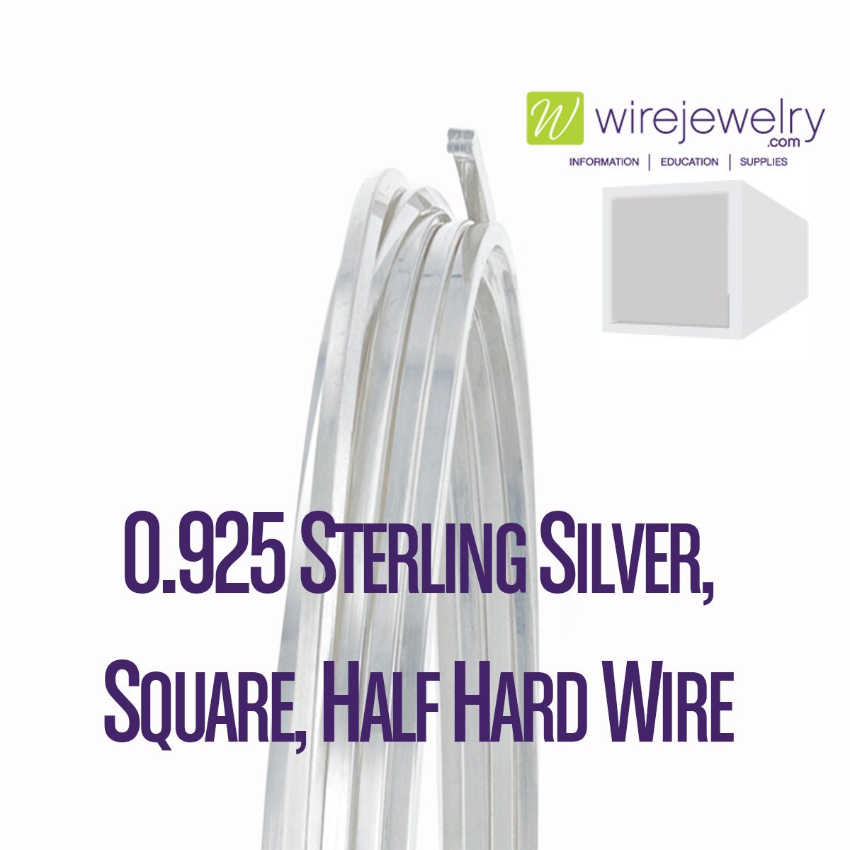 Parawire 18 Gauge 1.02mm Twisted Square Non Tarnish Wire 8ft 2.4m