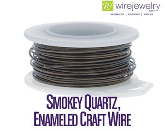 Smokey Quartz, Enameled Copper Craft Wire, Round, Various Gauges and Lengths