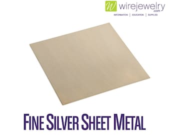 Fine Silver Sheet Metal, Dead Soft, 6 Inch Width, Various Gauges and Lengths