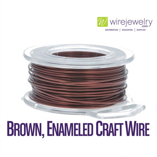 Brown, Enameled Copper Craft Wire, Round, Various Gauges and Lengths