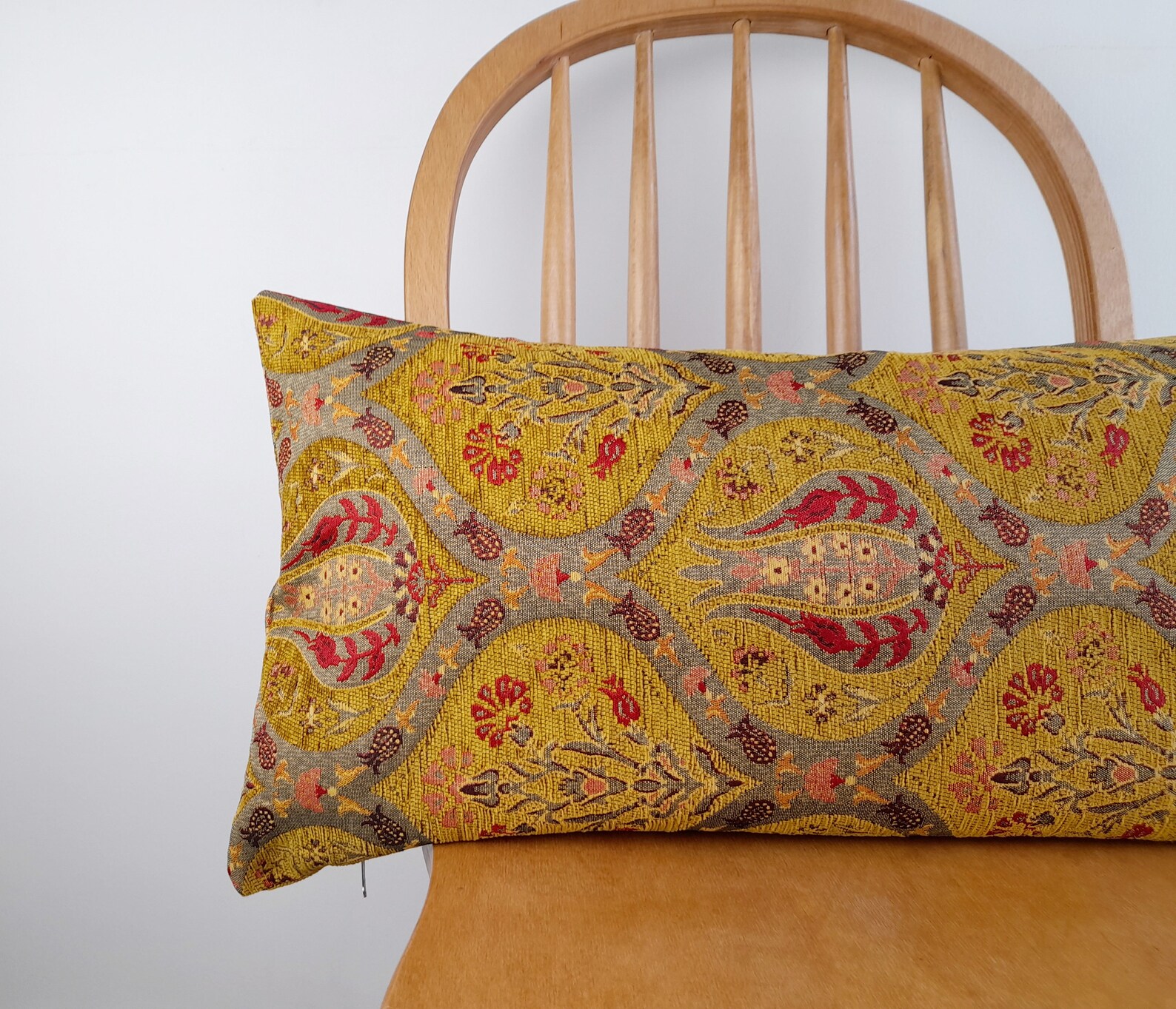 Mustard Yellow Cushion Velvet Lumbar Pillow Bohemian Throw Etsy