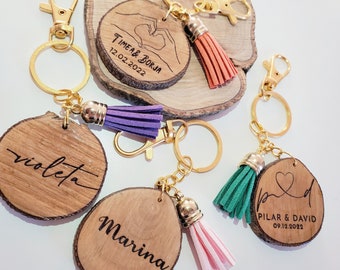 Real Olive Custom Keychains | Personalised Premium Wood Holder | Quality Wood Engraved | Great for unique gifts