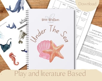 Ocean Animal Toddler Lesson Plan | 4-Week Home Learning | Printable Preschool Activities | Digital Download