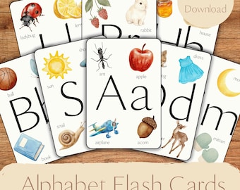 Alphabet Flash Cards Printable | Uppercase & Lowercase Letters for Preschool Learning