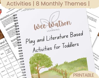 Toddler Curriculum Printable | 8 Themed Units, Activities, Parent Plan (Digital Download)