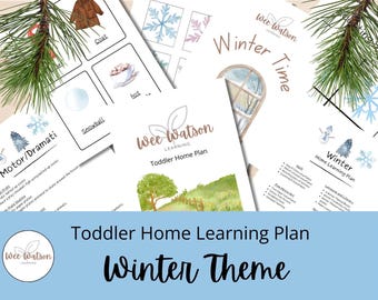 Winter Theme Toddler Home Learning Plan
