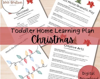 Christmas Toddler Learning Plan
