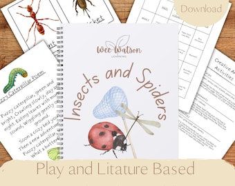 Toddler Insect & Spider Learning Plan | 4-Week Home Activities (Digital Download)