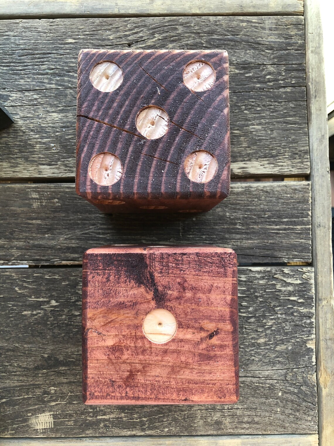 YARDZEE Lawn Games Handmade Wooden Dice Yardzee & Farkle Etsy