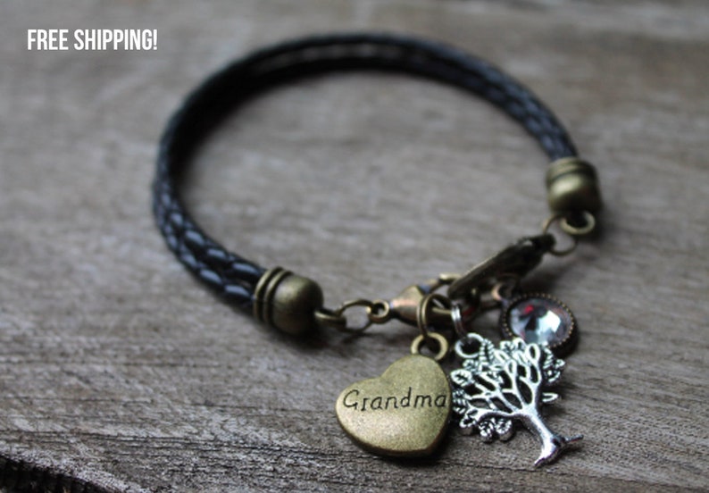 Grandma Charm Bracelet Personalized Grandmother Jewelry Etsy