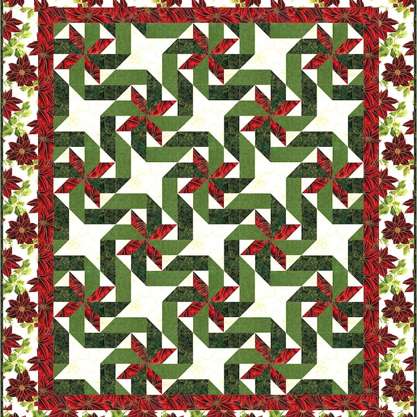 Gift Wrapped - pieced quilt pattern in 3 sizes plus table runner & placemats